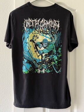 Under Armour Charged Hunt Skull Archer Graphic Tee Men’s Small HeatGear Black